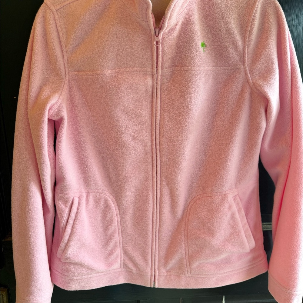 Lilly Pulitzer pale Pink Fleece Jacket size M